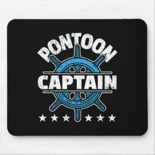 Skipper Pontoon Boating I Pontoon Boat Captain Mouse Pad