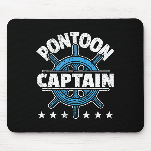 Skipper Pontoon Boating I Pontoon Boat Captain  Mouse Pad (Front)