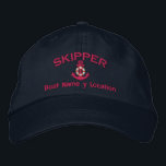 Skipper Your Boat Name Your Name Unique as You Are Embroidered Hat<br><div class="desc">A personalised skipper lifesaver anchor embroidery nautical style for her. An original casual fashion embroidered baseball cap sure to make an impression on, or off the boat. Here's a selection of fine custom casual embroidered baseball caps; in a nautical style, you can easily personalise to make it as unique as...</div>