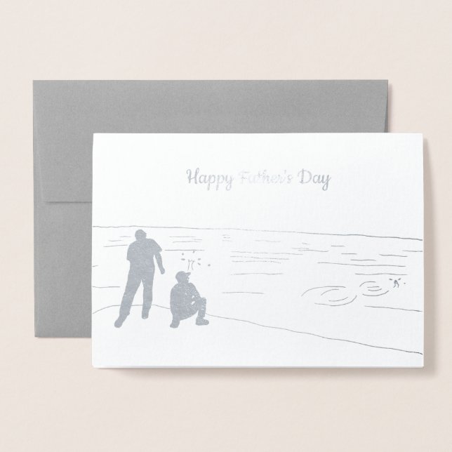 Skipping Stones Father's Day card (Front With Envelope)