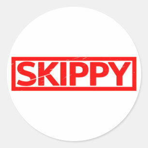 Skippy Stamp Classic Round Sticker