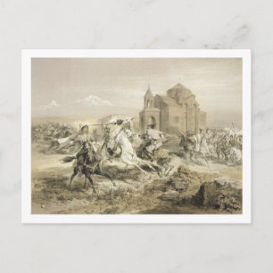 Skirmish of Persians and Kurds in Armenia, plate 1 Postcard