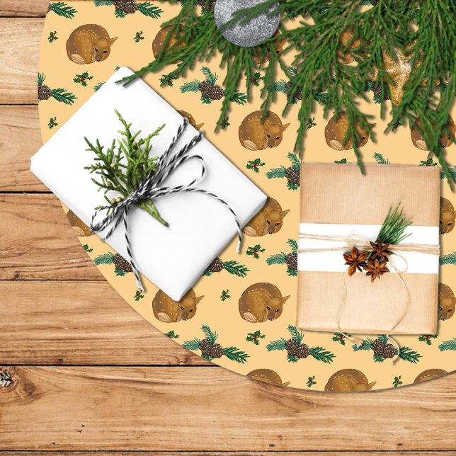 Skirt Christmas tree with cervatillo and branches. Brushed Polyester Tree Skirt (Creator Uploaded)