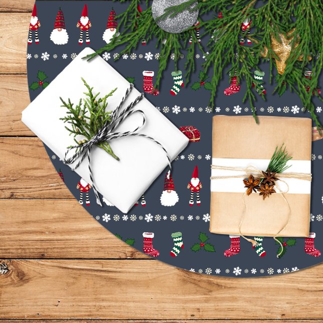 Skirt Christmas tree with holy cloves and gifts Brushed Polyester Tree Skirt (Creator Uploaded)