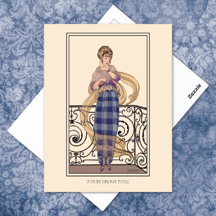 Skirt Gerda Wegener Vintage Fashion Illustration Postcard