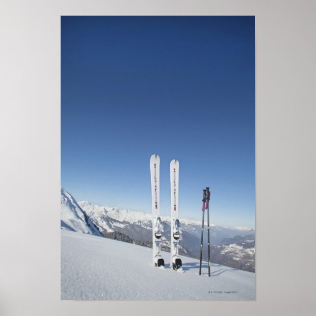 Skis and Ski Poles Poster (Front)