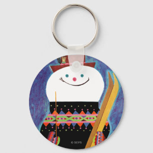 Skis for Snowman Key Ring