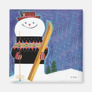 Skis for Snowman Magnet