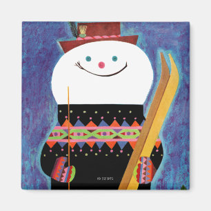 Skis for Snowman Magnet