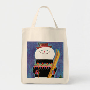 Skis for Snowman Tote Bag