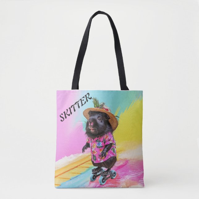Skitter The Guinea Pig Skater  Tote Bag (Front)