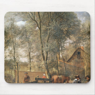 Skittle Players outside an Inn, c.1660-63 Mouse Pad