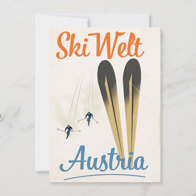 Skiwelt Austria ski travel poster (Front)