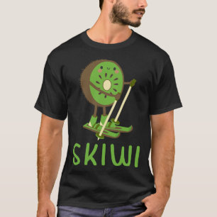 Skiwi Kiwi Ski Skier Fruit Fruits Winter Sports Ap T-Shirt