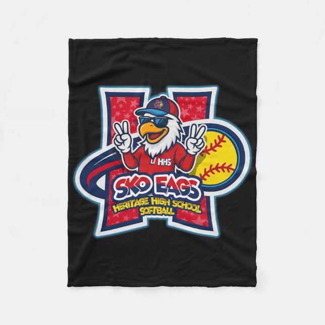Sko Eags - Heritage Softll Eagles  Fleece Blanket (Front)
