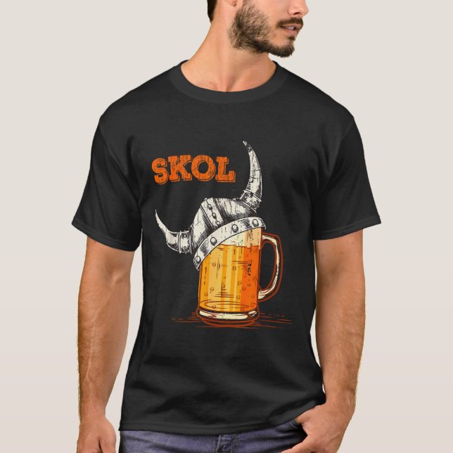 Skol Nordic Viking Helmet Drinking Gl  T-Shirt (Front)