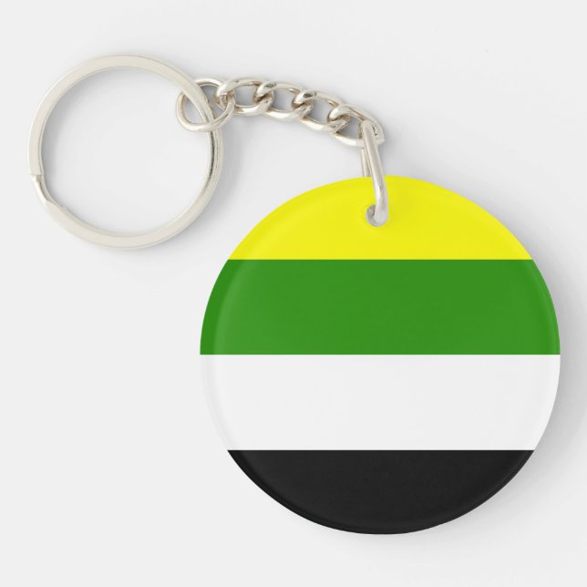 Skoliosexual Pride Flag Key Ring (Front)