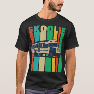 Skoolie  Bus Conversion Vintage RV Converted Schoo T-Shirt