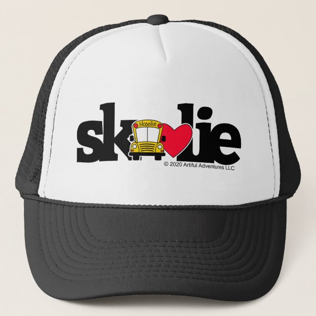 Skoolie Text Trucker Hat (Front)