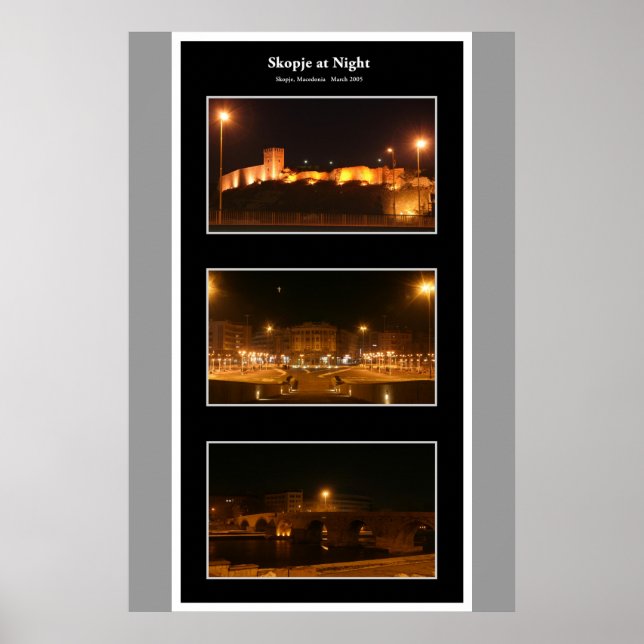 Skopje at night poster (Front)