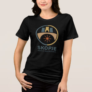 Skopje North Macedonia Europe Tri-Blend Shirt