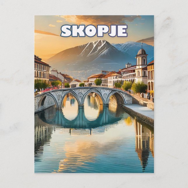 Skopje, the vibrant heart of North Macedonia Postcard (Front)