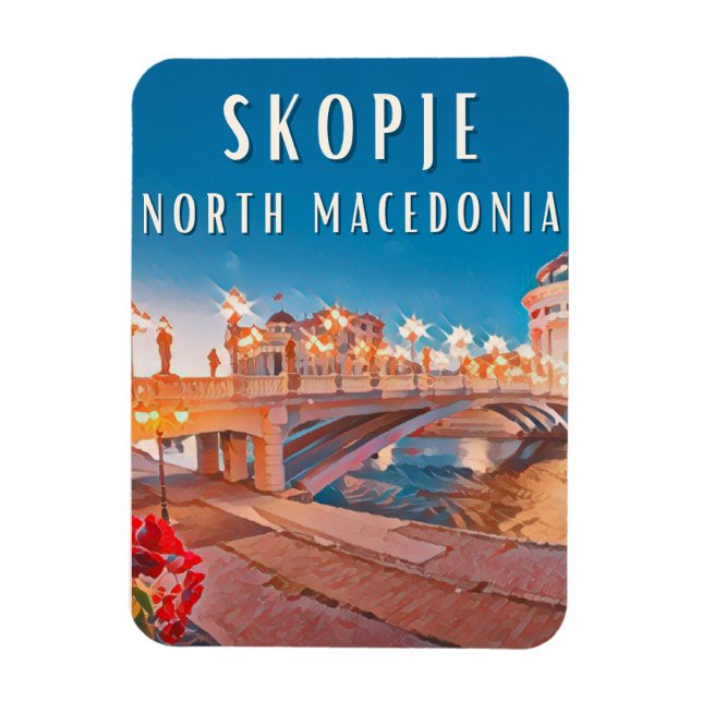 Skopje, ville des ponts magnet (Vertical)