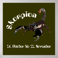 Skorpion 24. Oktober bis 22. November Poster