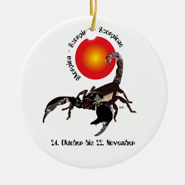 Skorpion - Sternzeichen Ornament (Front)