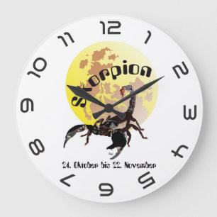 Skorpion - Sternzeichen Uhr Large Clock