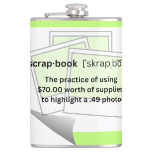 Skrap-book Hip Flask