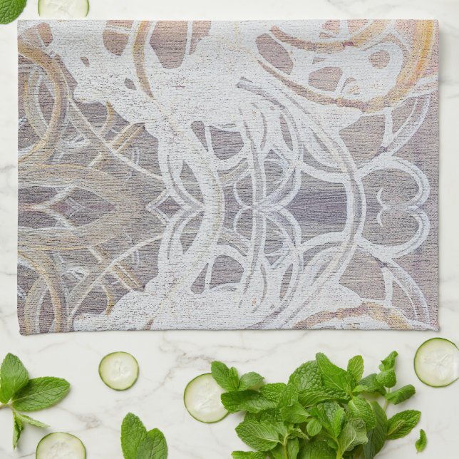 Skribbles: Coffee + Dreams Tea Towel (Folded)