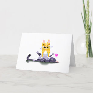 SKRITCH THE PITS KITTIES (gloss) Jeff Willis Art Thank You Card