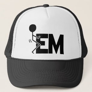 Skru-em Stick Figure #USAPatriotGraphics © Trucker Hat