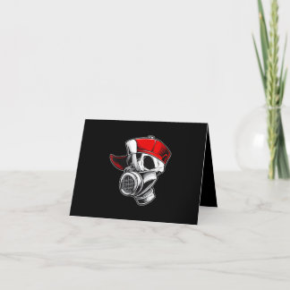 Skul Mask Baseball Cap Graffiti Boy Awesome Thank You Card