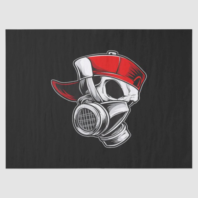 Skul Mask Baseball Cap Graffiti Boy Awesome Tissue Paper (Front)