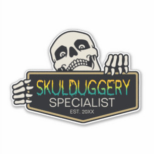 Skulduggery Specialist Halloween Skull Sign ID856