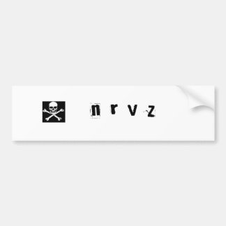 skull2, n  r  v  z bumper sticker