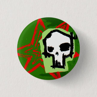 Skull 11 3 cm round badge