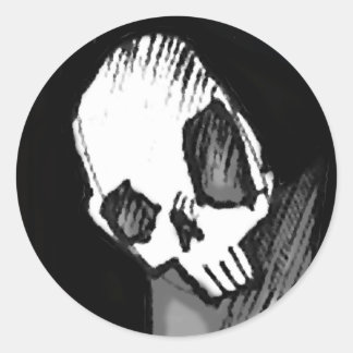 Skull 14 classic round sticker
