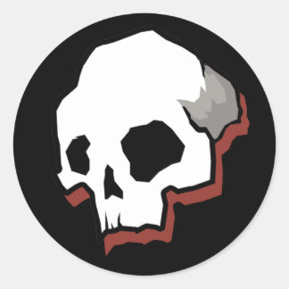Skull 17 classic round sticker