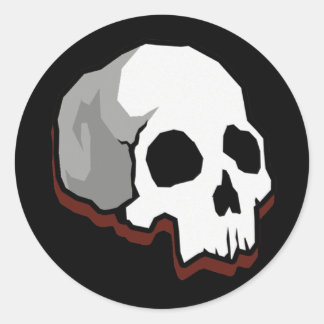 Skull 18 classic round sticker