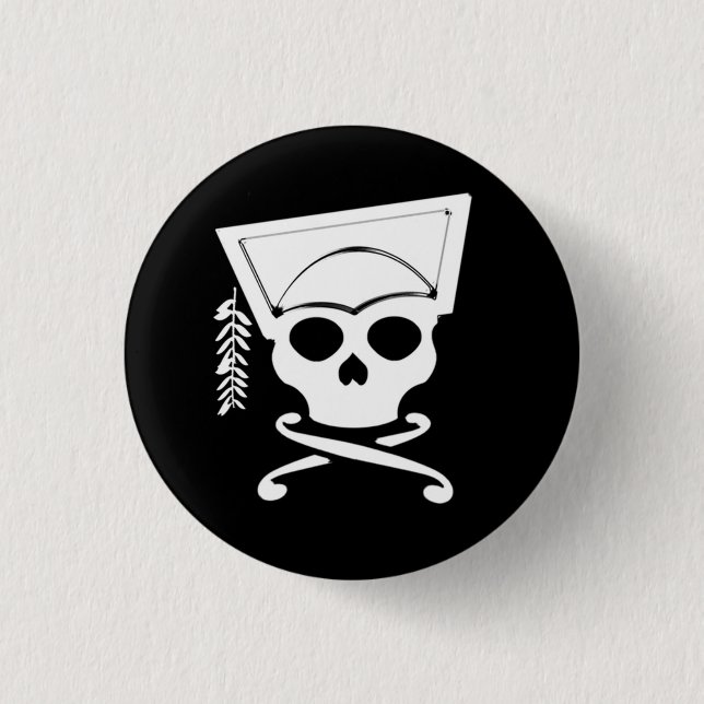 Skull 3 Cm Round Badge (Front)
