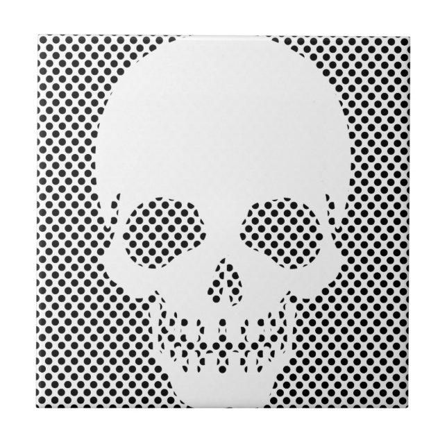 skull 4 ceramic tile (Front)