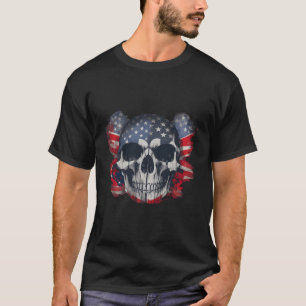 Skull 4Th July American Patriotic Independence Usa T-Shirt