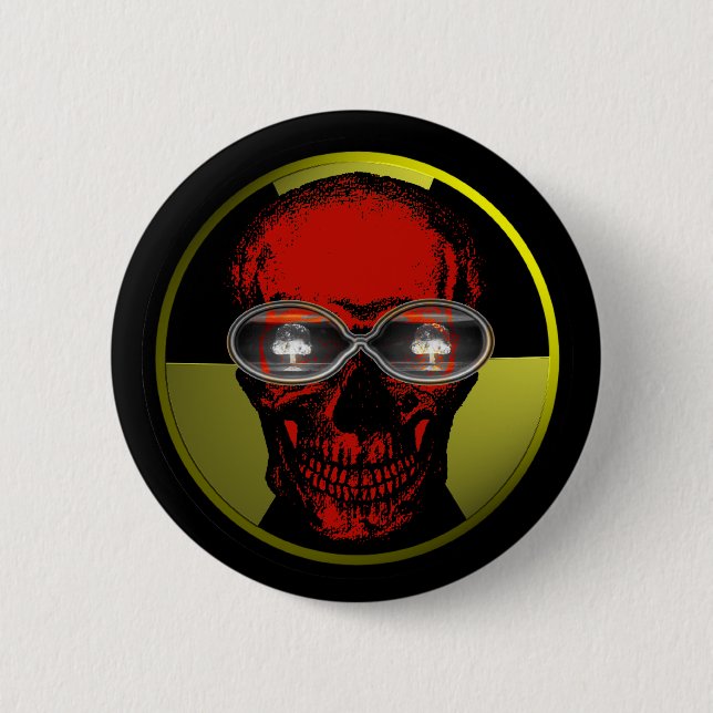 Skull 6 Cm Round Badge (Front)