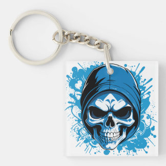 SKULL A GRAFFITI STYLE KEY RING