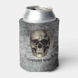 Skull & a pile of Bones Halloween Gothic Can Cooler
