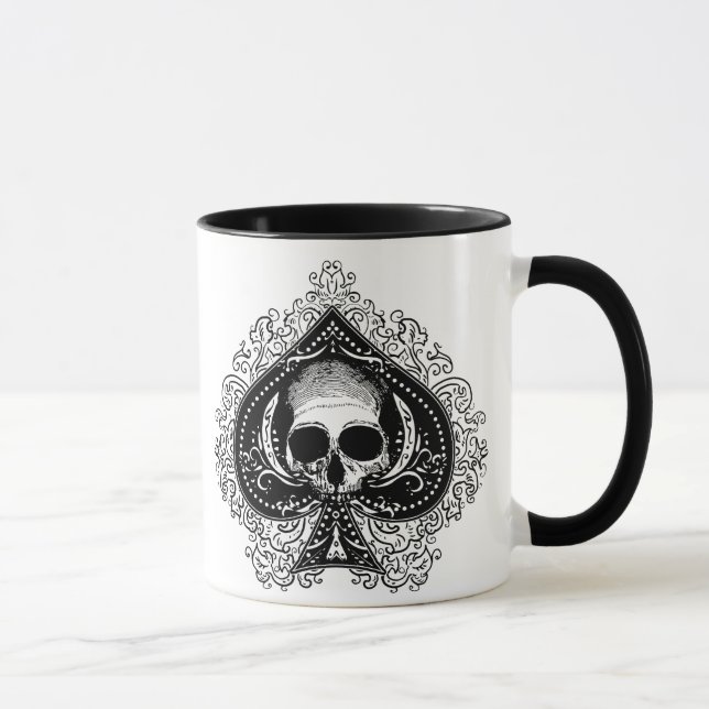 Skull Ace of Spades Mug (Right)