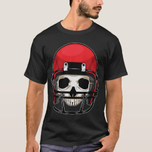 Skull American Football Sports T-Shirt